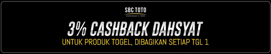 3% cashback togel